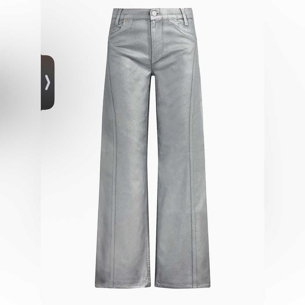 Hudson Lexi Metallic High-Rise Stretch Wide-Leg Jeans